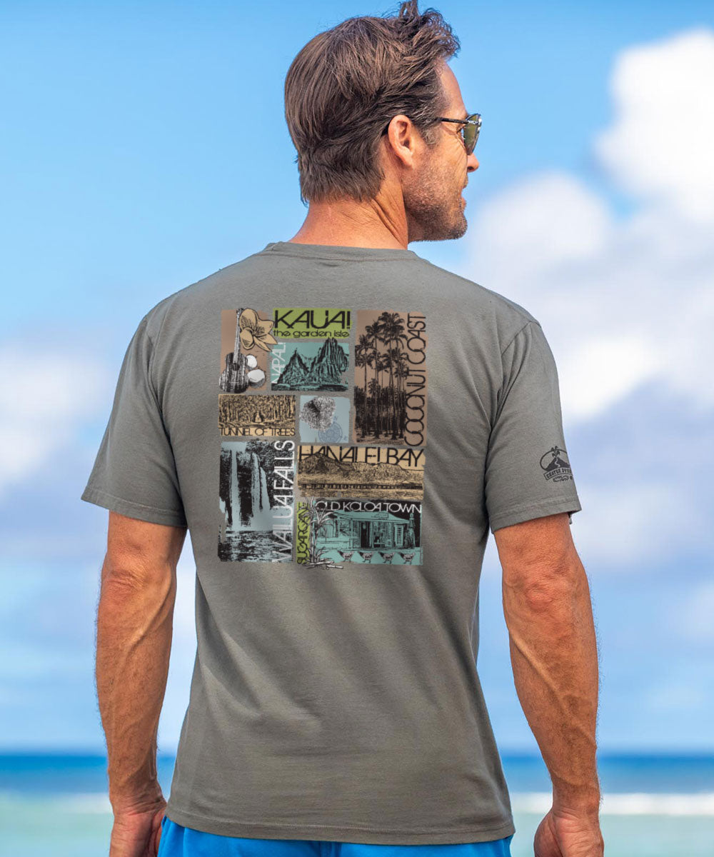 Kauai Collage - Crater Dyed® Short Sleeve Crewneck T-Shirt