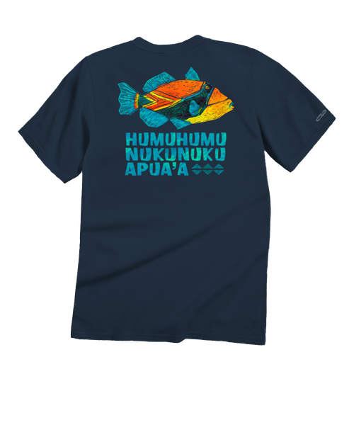 Humu Kalakoa T-Shirt | Men's Navy Blue Crewneck Tee