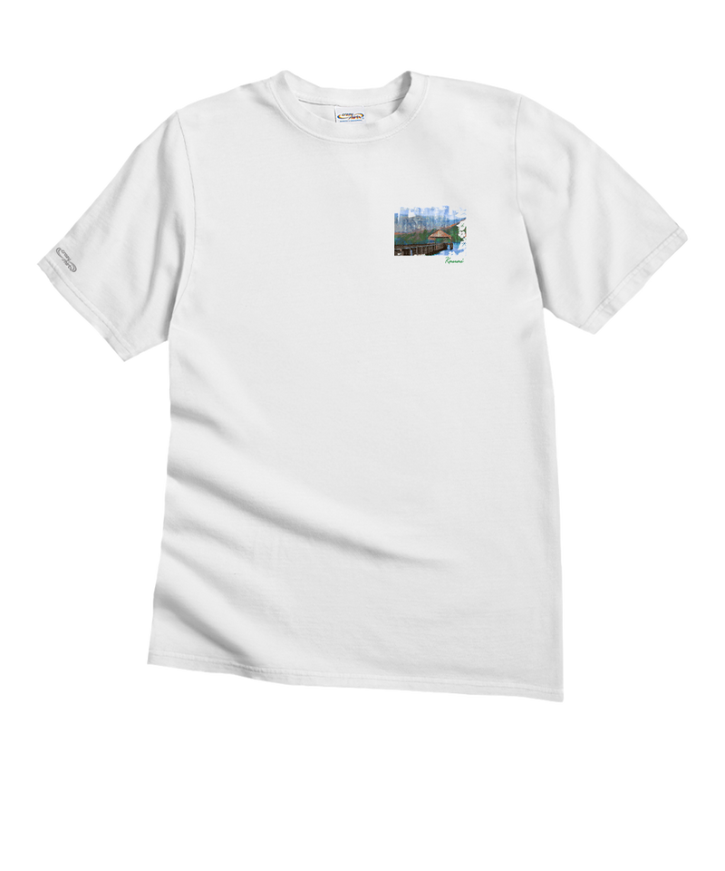 Painted Hanalei - White Short Sleeve Crewneck T-Shirt