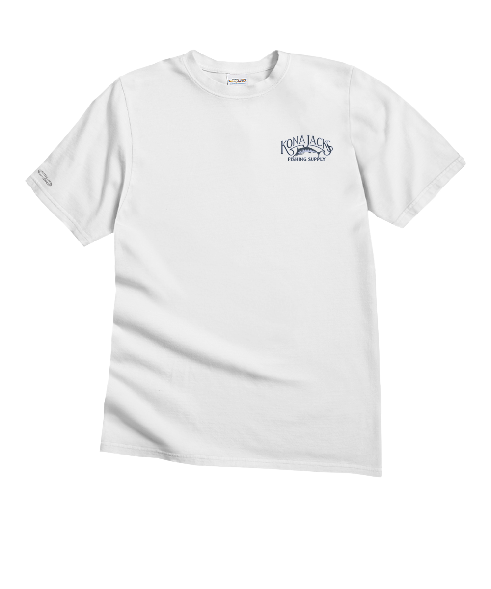 Kona Jack's - White Short Sleeve Crewneck T-Shirt