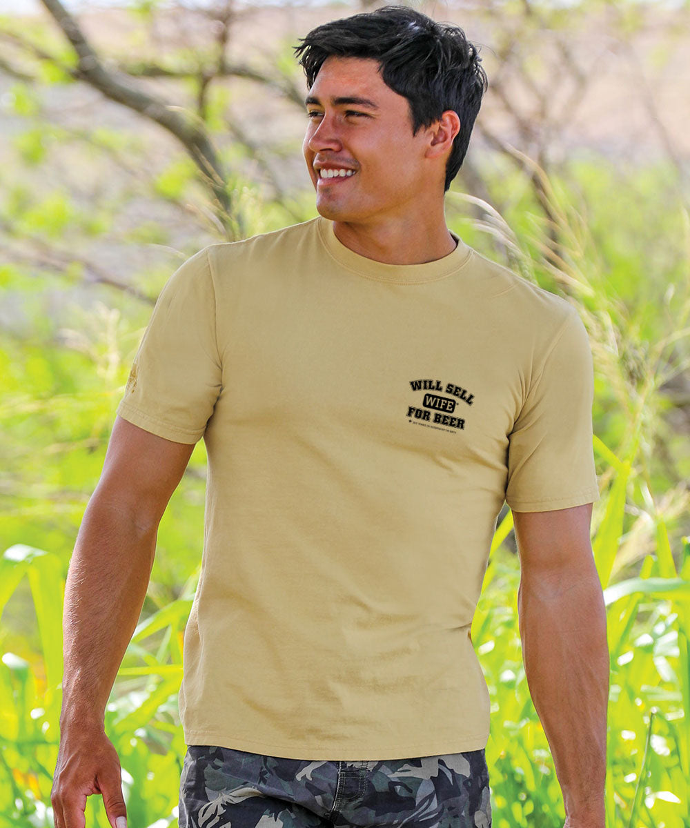 Sell 4 Beer - Beer Dyed Short Sleeve Crewneck T-Shirt