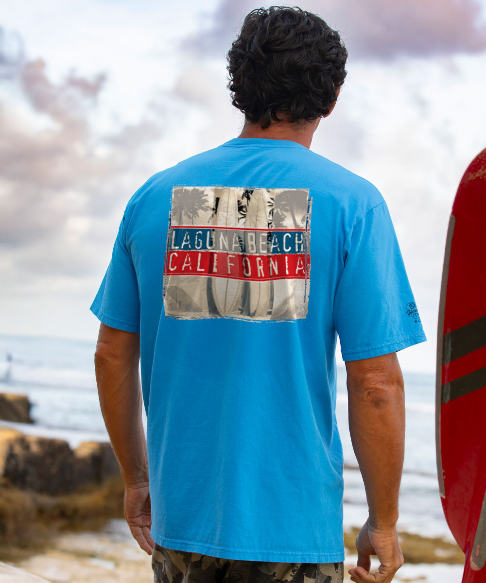 Shadow Surf - Blue Hawaii Dyed Short Sleeve Crewneck T-Shirt View 2