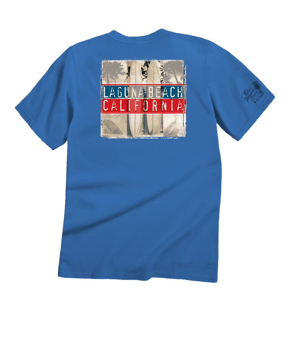 Shadow Surf - Blue Hawaii Dyed Short Sleeve Crewneck T-Shirt View 1