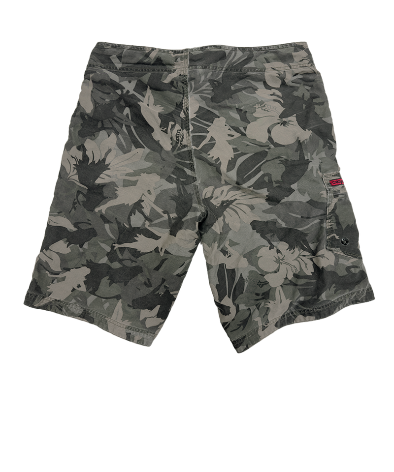 Hulaflage - Camo Green Floral Board Shorts