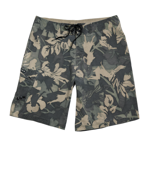 Hulaflage Camo Green Mens Board Shorts