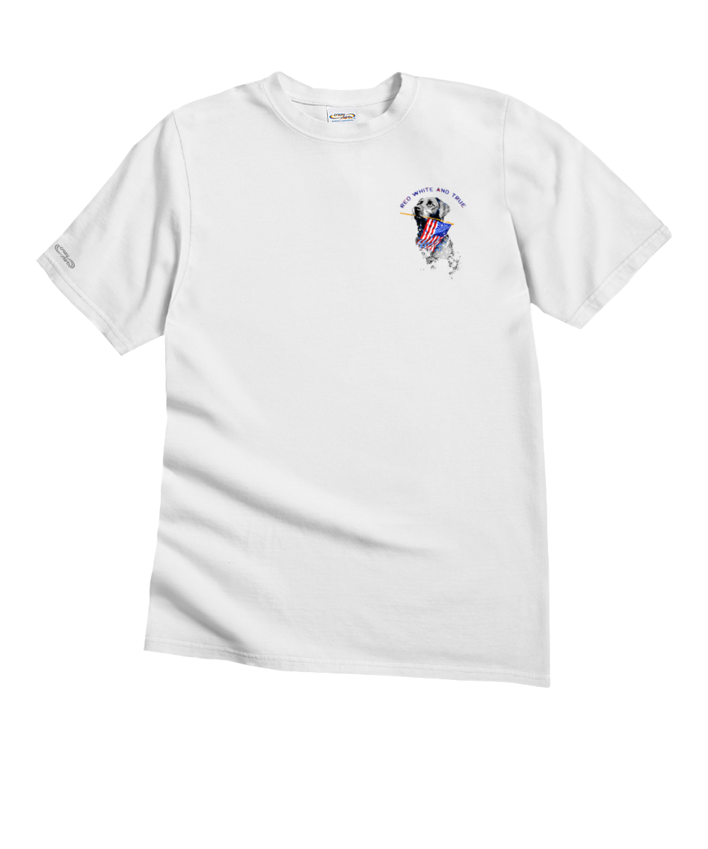 Red White And True - White Short Sleeve Crewneck T-Shirt
