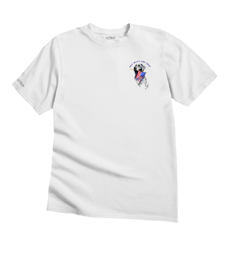 Red White And True - White Short Sleeve Crewneck T-Shirt