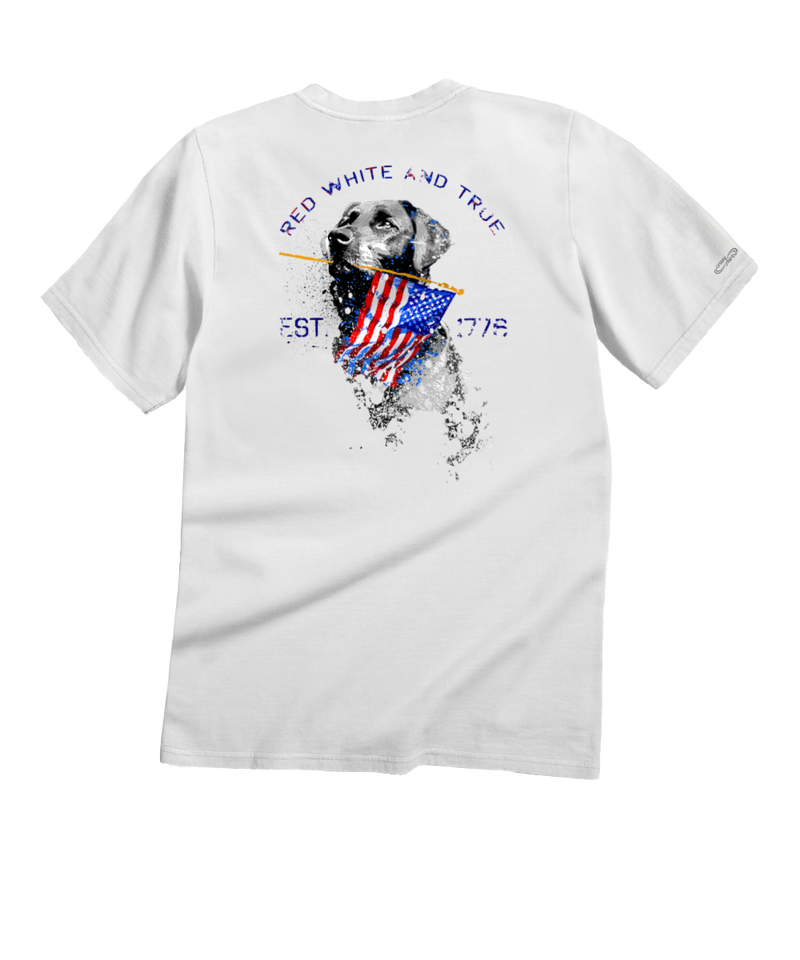 Red White And True - White Short Sleeve Crewneck T-Shirt