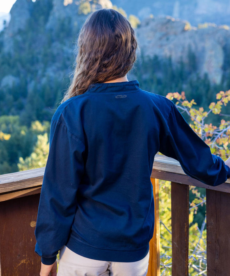 Fun Font - Navy Long Sleeve Lightweight Pullover