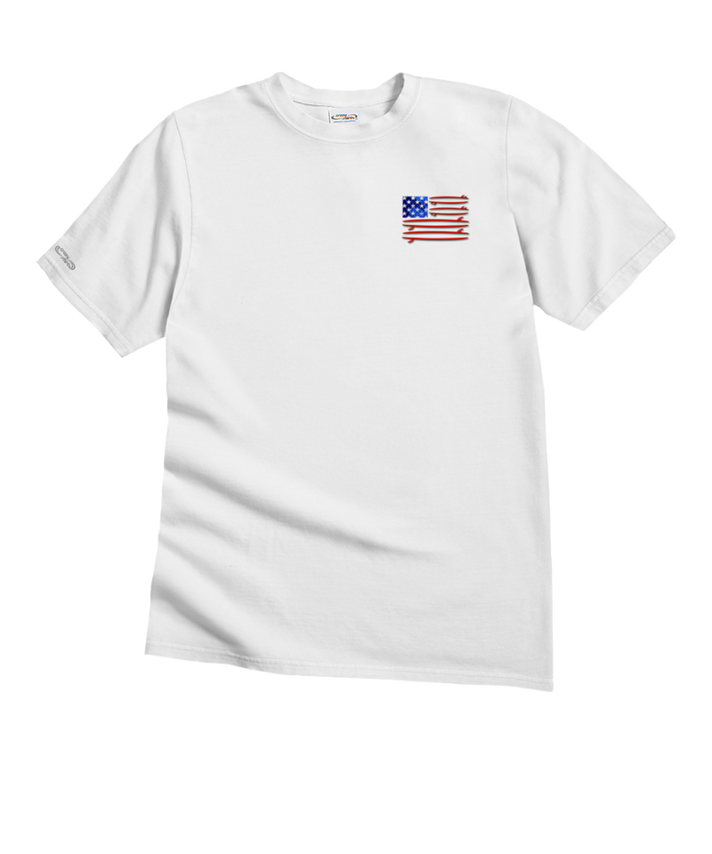 Surf United - White Short Sleeve Crewneck T-Shirt