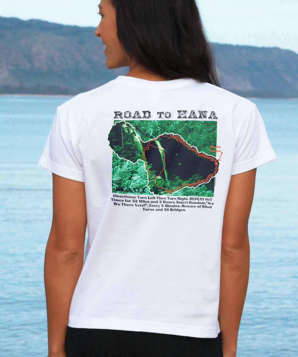 Crazy Road To Hana - White Short Sleeve Crewneck T-Shirt