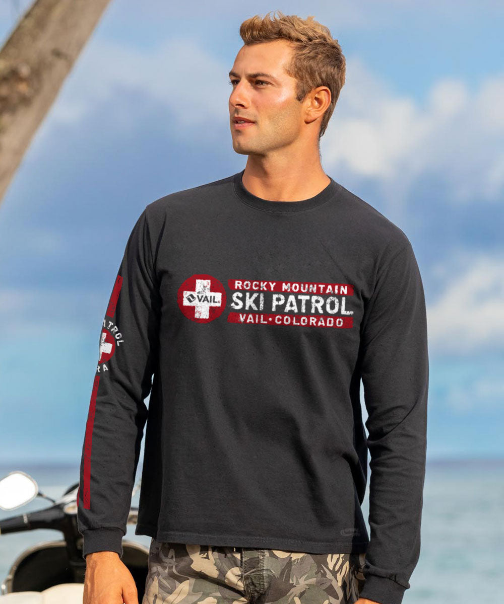 Vail Resort Search And Rescue - Black Long Sleeve Crewneck T-Shirt