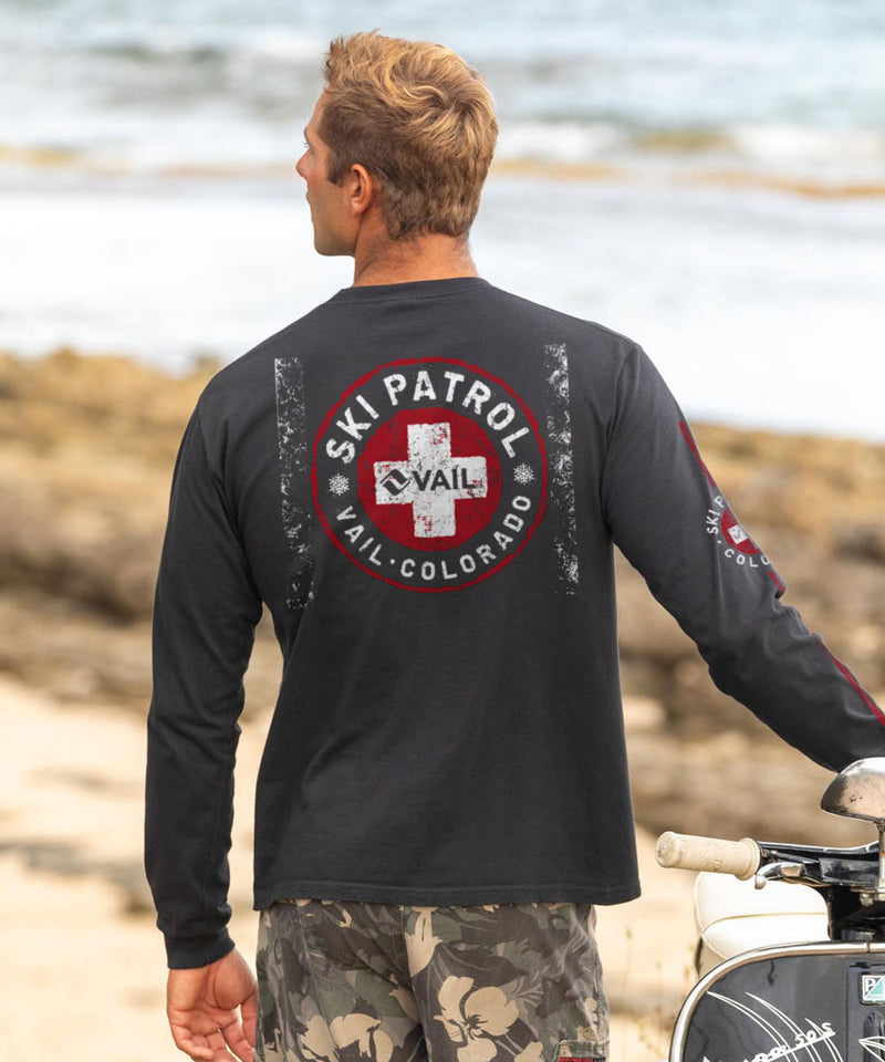 Vail Resort Search And Rescue - Black Long Sleeve Crewneck T-Shirt