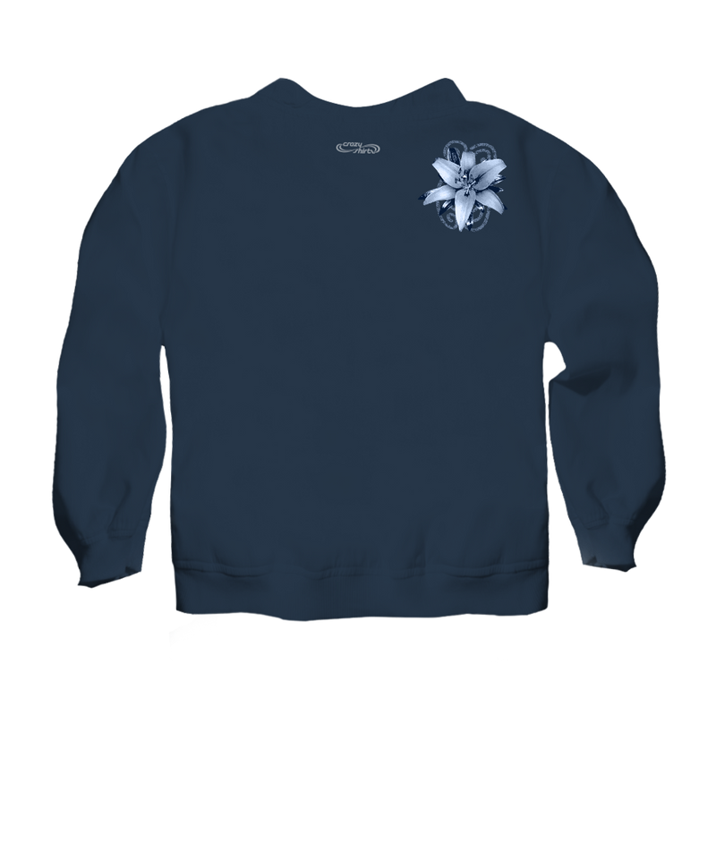 Lilies - Navy Long Sleeve Lightweight Pullover