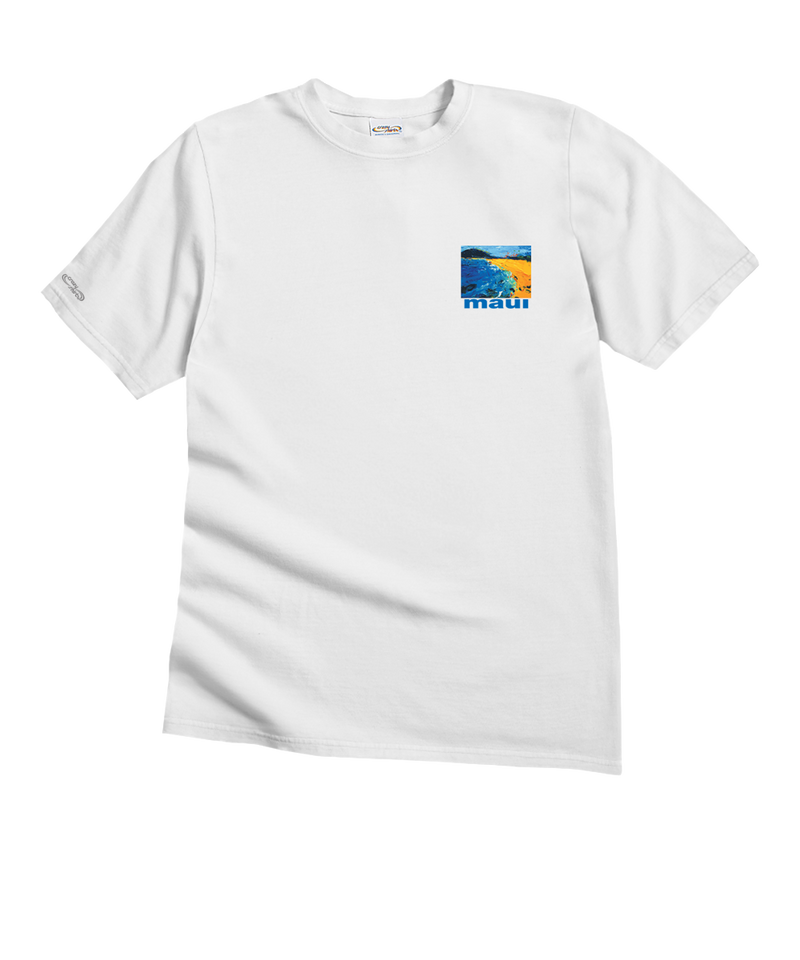 Makena Beach - White Short Sleeve Crewneck T-Shirt