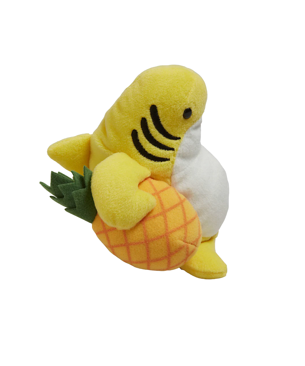 Plush toy resembling a bird with a pineapple on a white background View 2