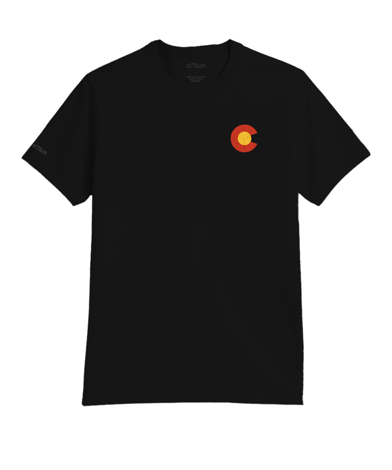 Texas Colorado - Jet Black Short Sleeve Pima T-Shirt