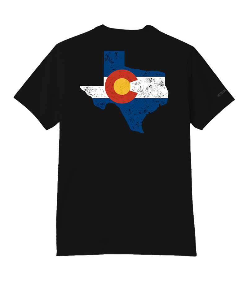 Texas Colorado - Jet Black Short Sleeve Pima T-Shirt