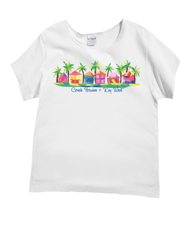 Conch Houses - White Short Sleeve Scoop Neck T-Shirt