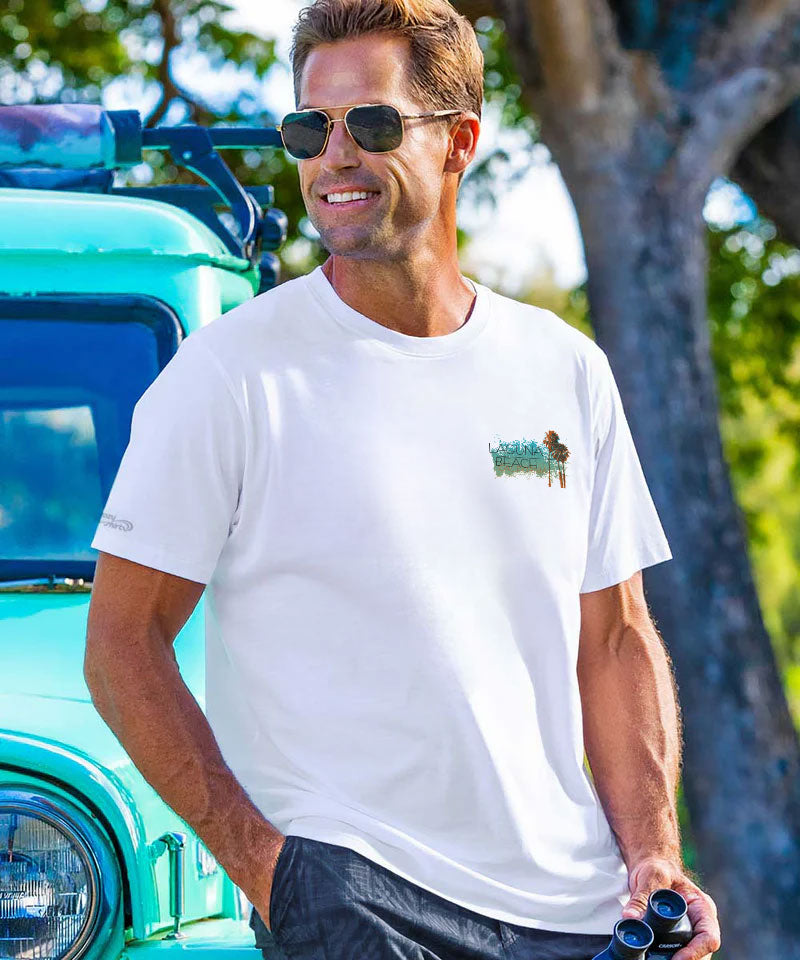 Shine On Laguna - White Short Sleeve Pima T-Shirt