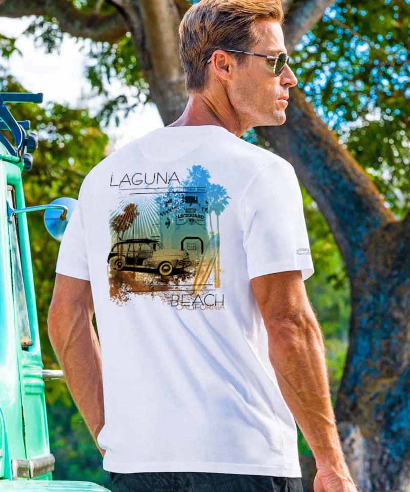 Shine On Laguna - White Short Sleeve Pima T-Shirt