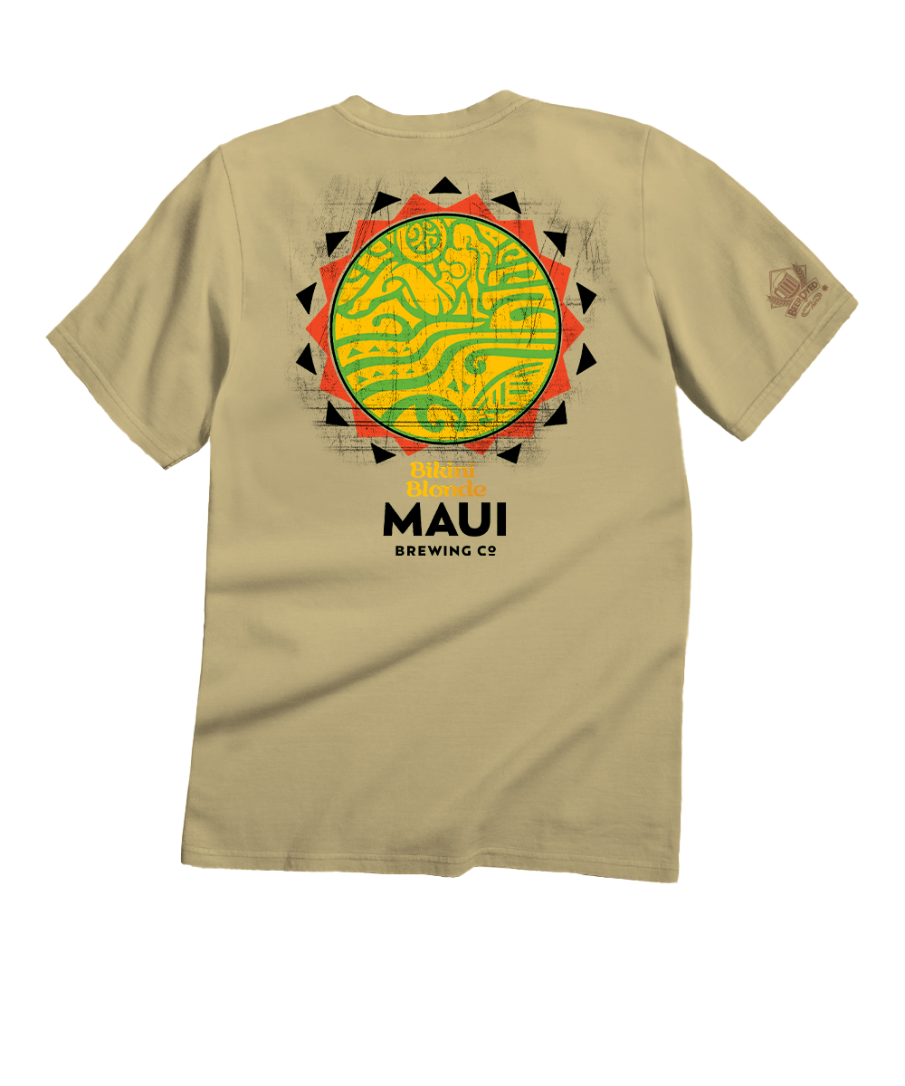 Maui Brewing Co New Bikini Blonde - Beer Dyed Short Sleeve Crewneck T-Shirt