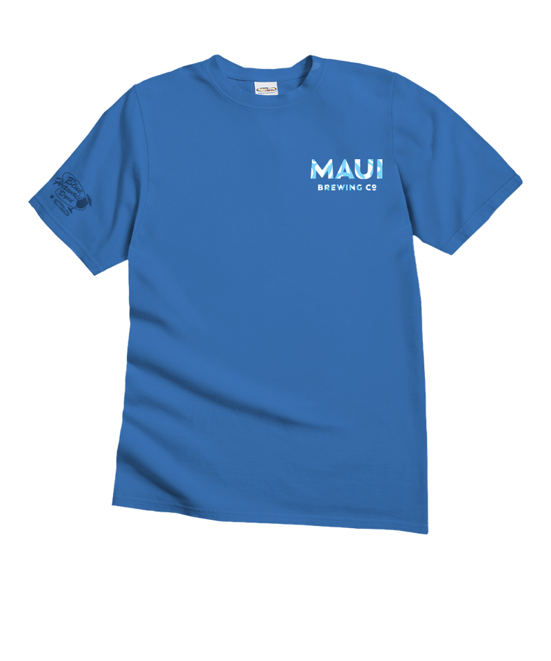 Maui Brewing Co New Big Swell - Blue Hawaii Dyed Short Sleeve Crewneck T-Shirt