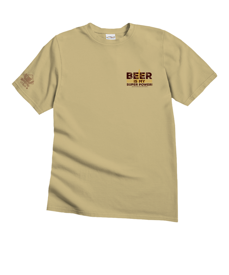 Beer Power - Beer Dyed Short Sleeve Crewneck T-Shirt