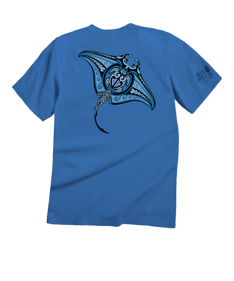 Ehukai Manta - Blue Hawaii Dyed Short Sleeve Crewneck T-Shirt