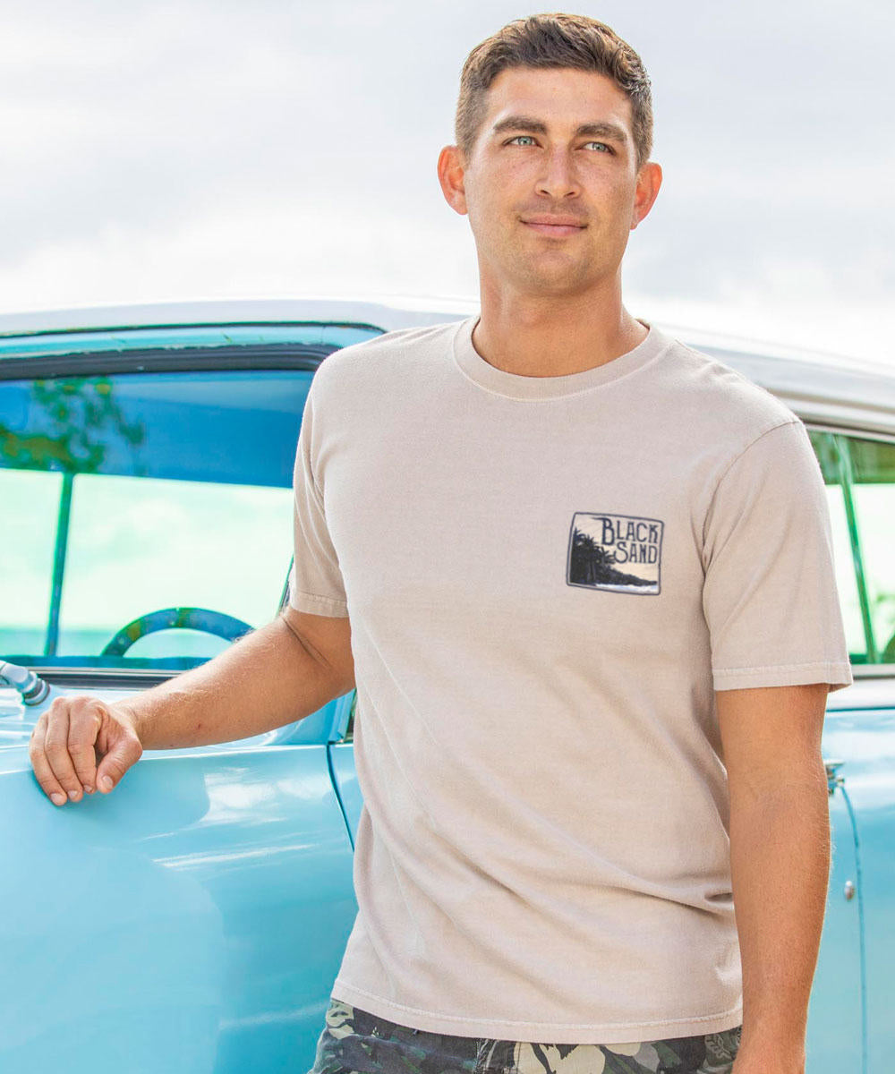 Black Sand - Kona Coffee Dyed Short Sleeve Crewneck T-Shirt