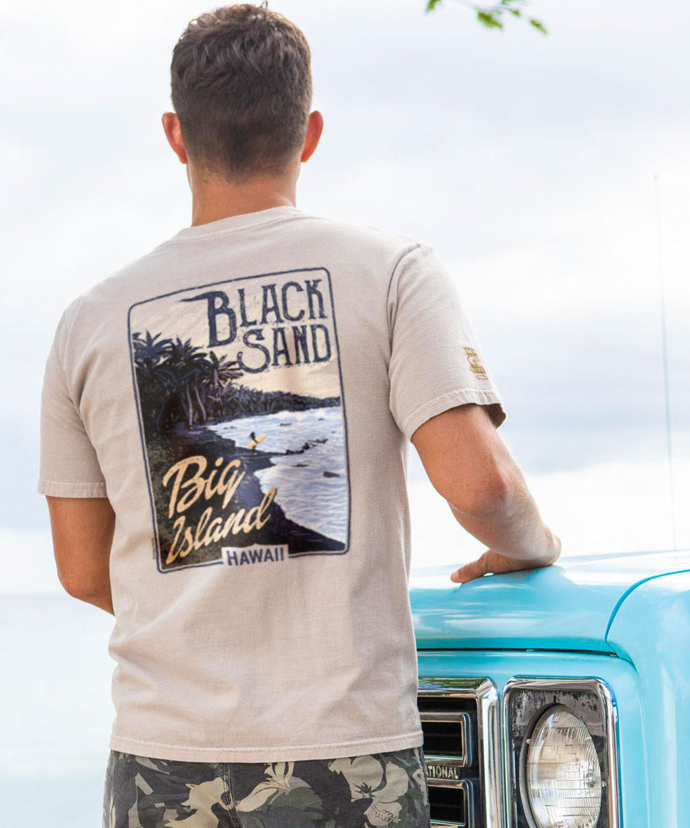 Black Sand - Kona Coffee Dyed Short Sleeve Crewneck T-Shirt