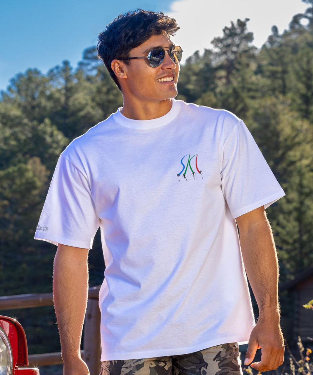 Vail Resort Ultimate Ski - White Short Sleeve Crewneck T-Shirt