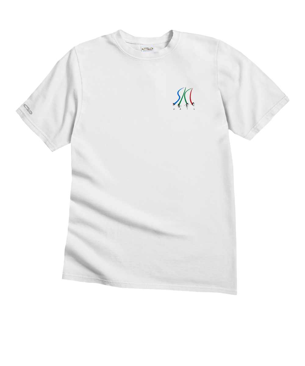Vail Resort Ultimate Ski - White Short Sleeve Crewneck T-Shirt