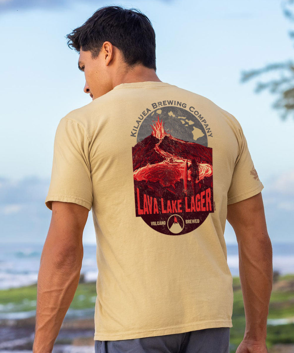Lava Lake Beer - Beer Dyed Short Sleeve Crewneck T-Shirt