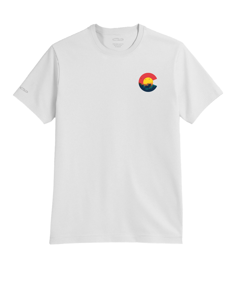 Colorado Moose - White Short Sleeve Pima T-Shirt