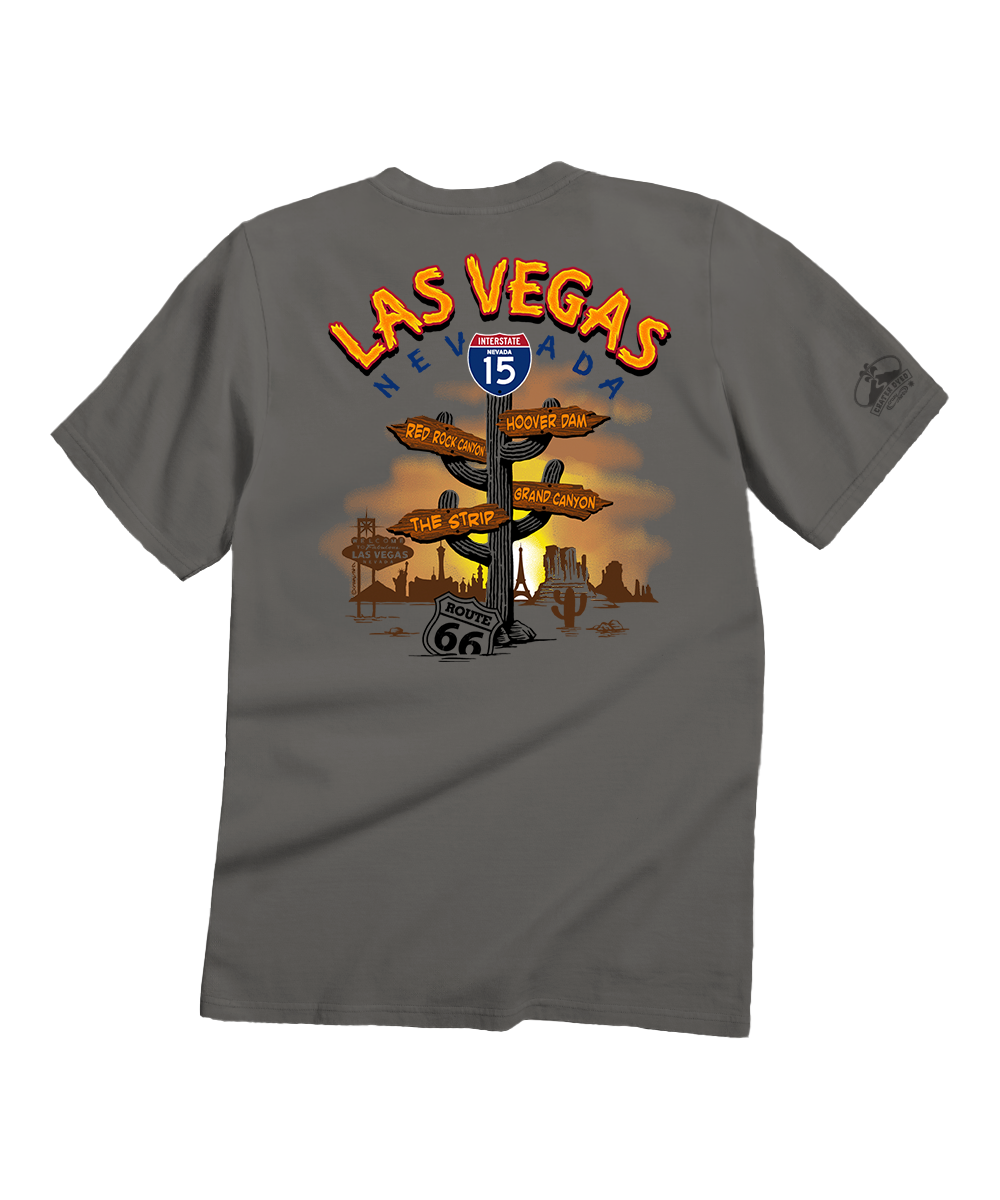 Las Vegas Signs - Crater Dyed® Short Sleeve Crewneck T-Shirt