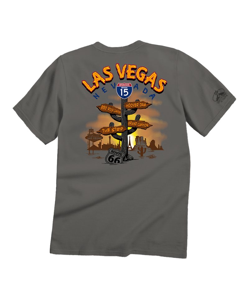 Las Vegas Signs - Crater Dyed® Short Sleeve Crewneck T-Shirt