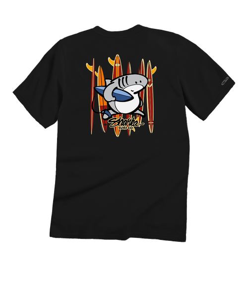 Sharka™ Surfboards - Black Short Sleeve Crewneck T-Shirt