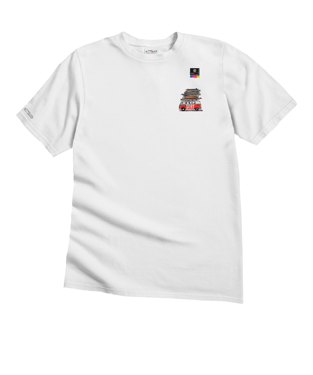 Volkswagen Surfmobile - White Short Sleeve Crewneck T-Shirt