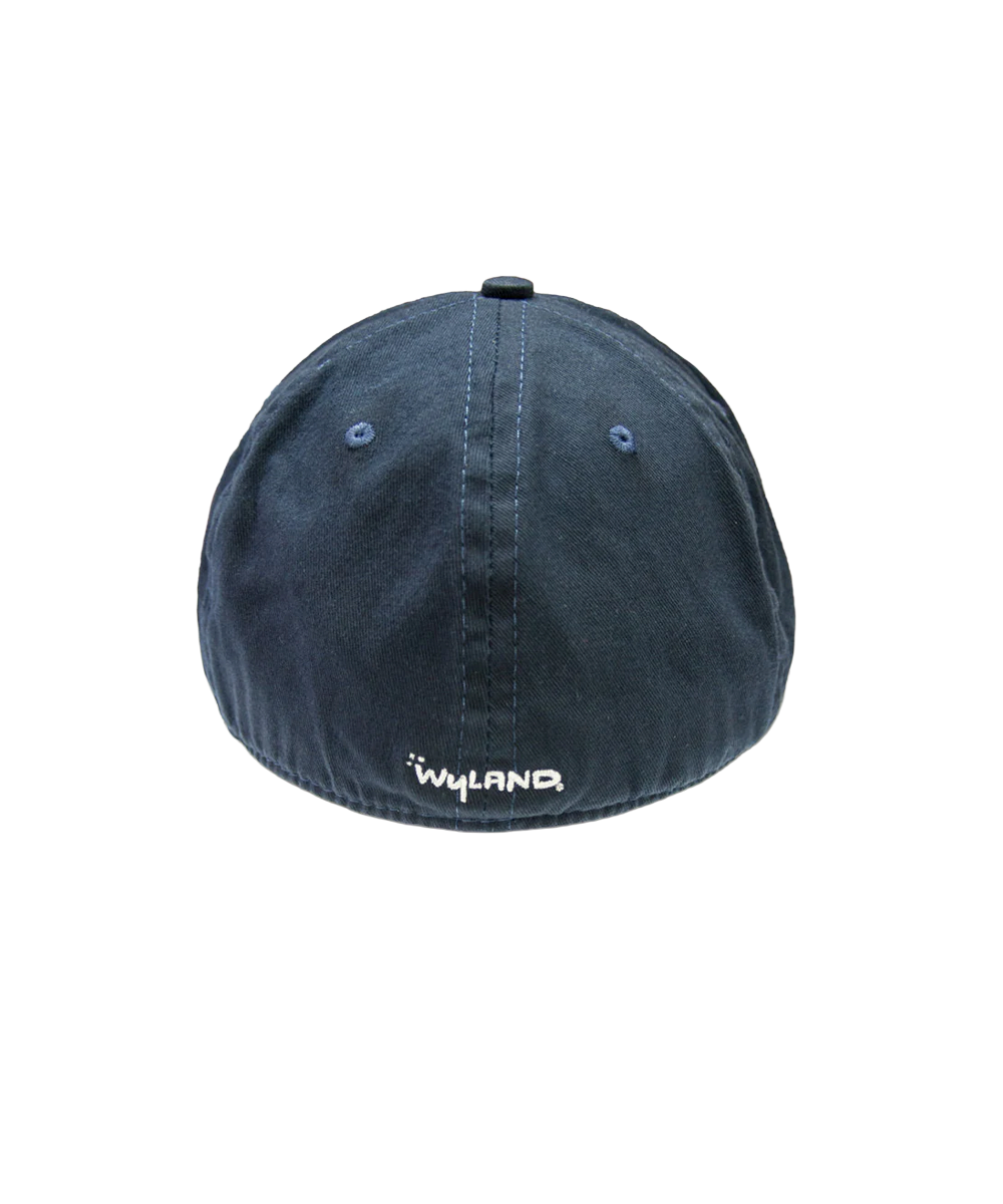 Dark blue cap with 'WYLAND' logo on a white background View 2