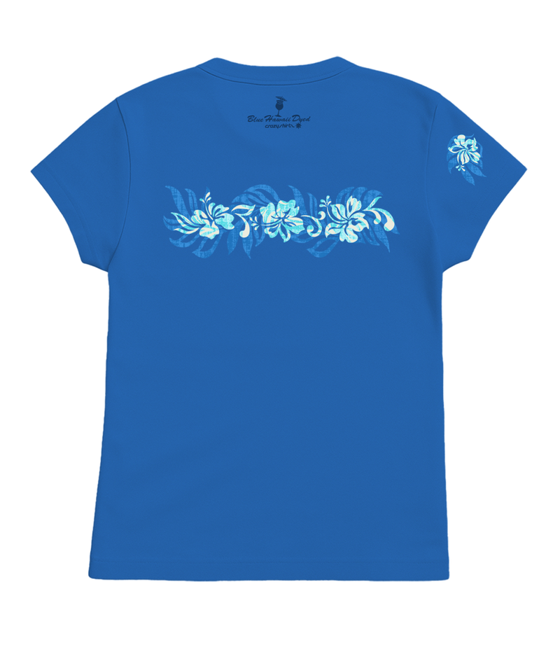 Oceania Stripe - Blue Hawaii Dyed Short Sleeve Crewneck T-Shirt
