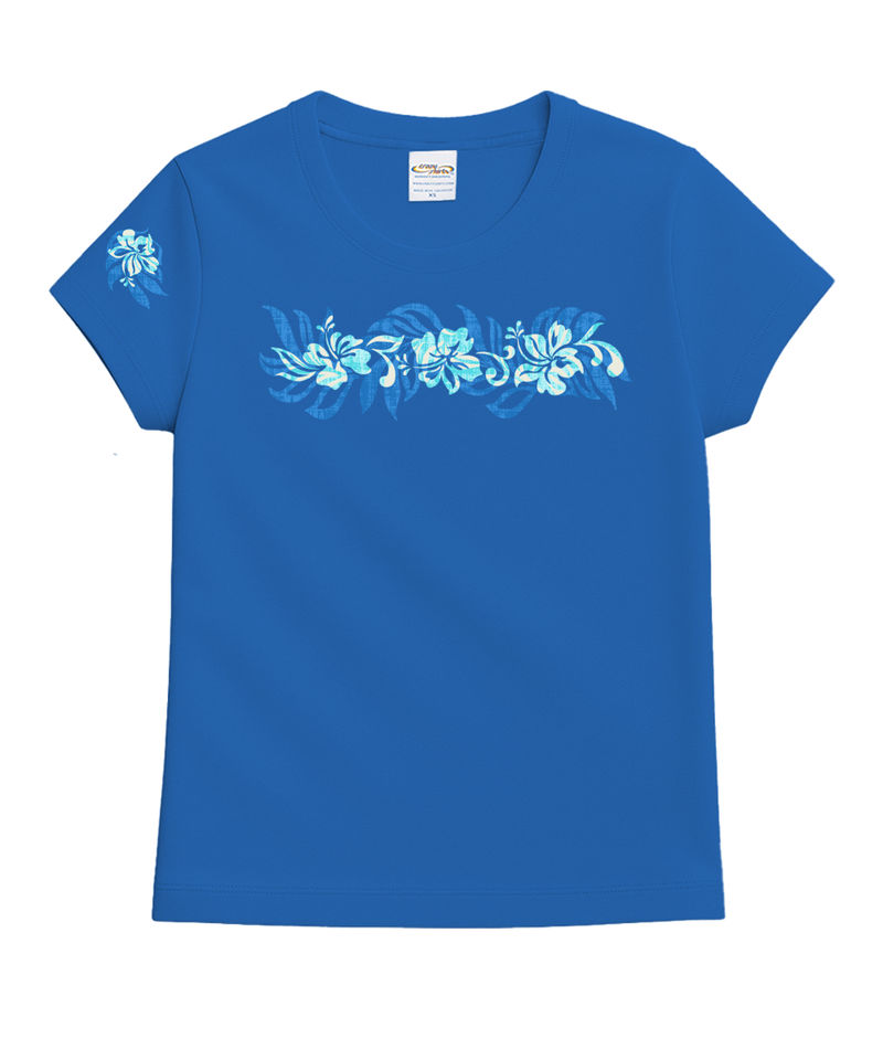 Oceania Stripe - Blue Hawaii Dyed Short Sleeve Crewneck T-Shirt