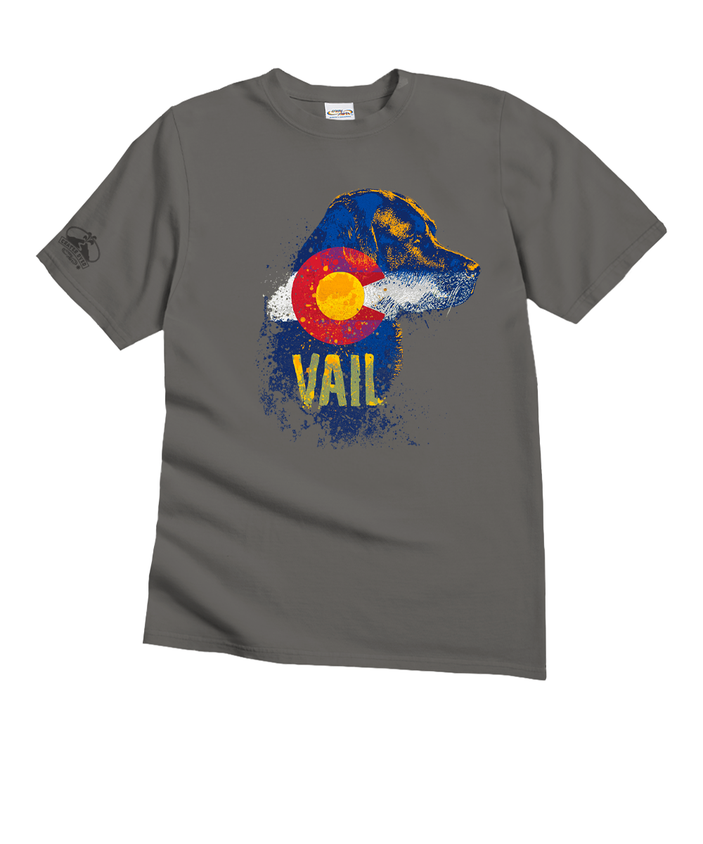 Vail Lab Flag - Crater Dyed® Short Sleeve Crewneck T-Shirt