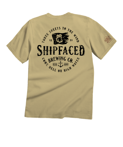 Shipfaced Brew - Beer Dyed Short Sleeve Crewneck T-Shirt