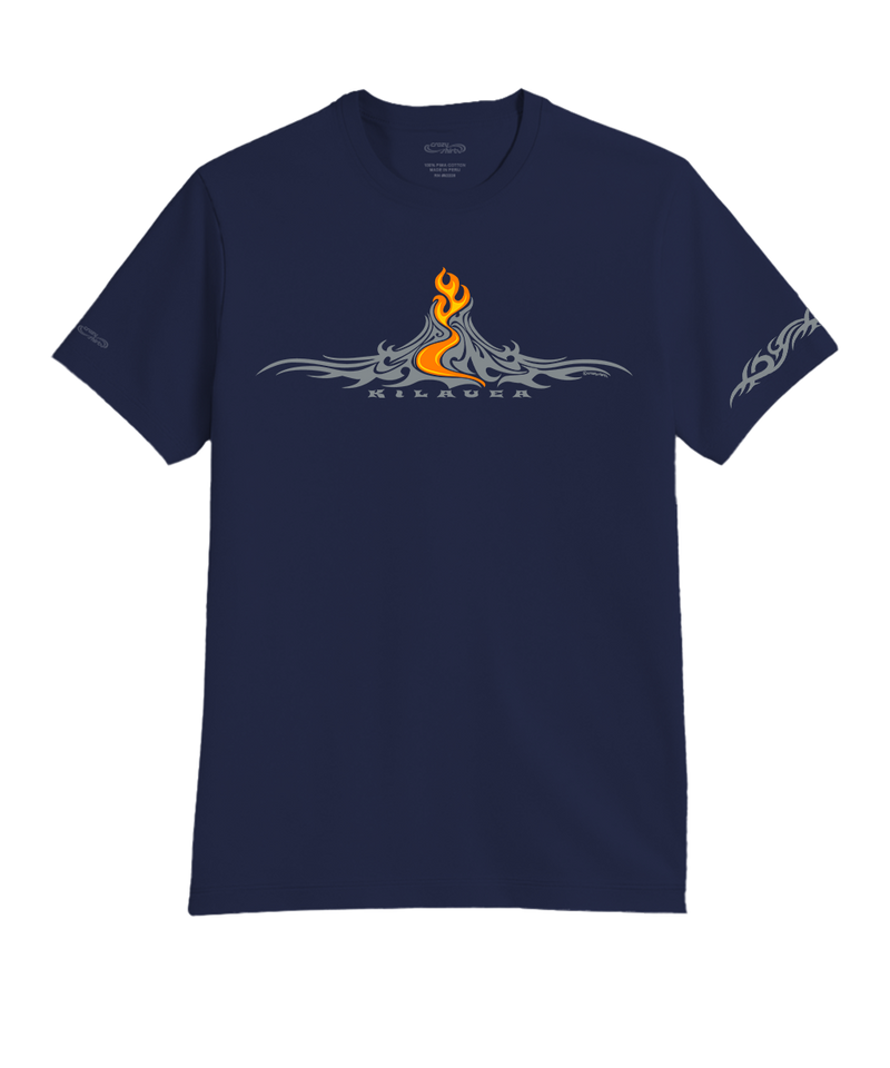 Kilauea Tattoo - Indigo Short Sleeve Pima T-Shirt