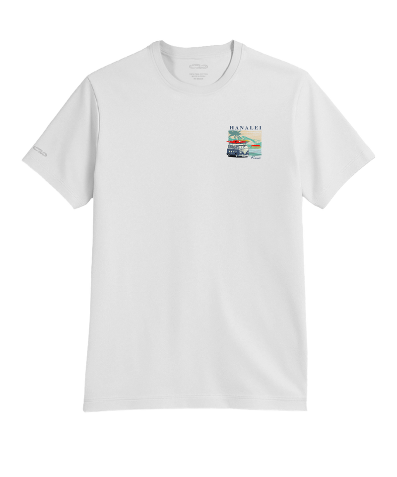 Volkswagen Hanalei Van - White Short Sleeve Pima T-Shirt