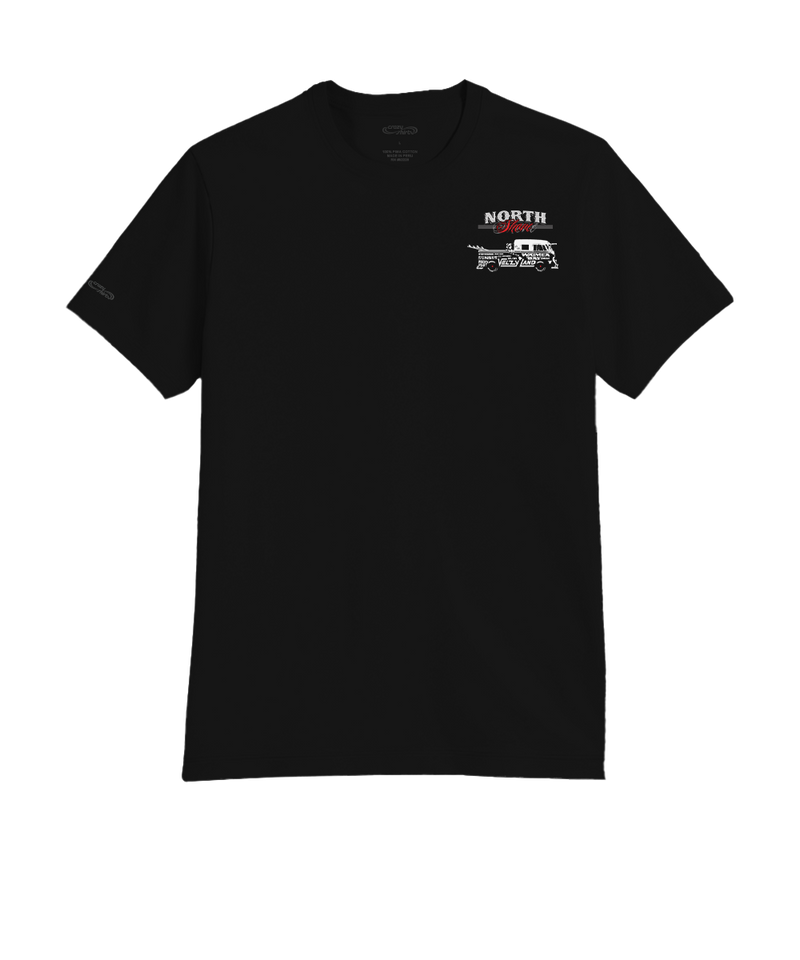 Volkswagen Cool Surf Van - Jet Black Short Sleeve Pima T-Shirt