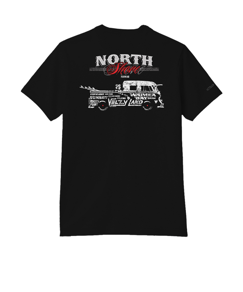 Volkswagen Cool Surf Van - Jet Black Short Sleeve Pima T-Shirt