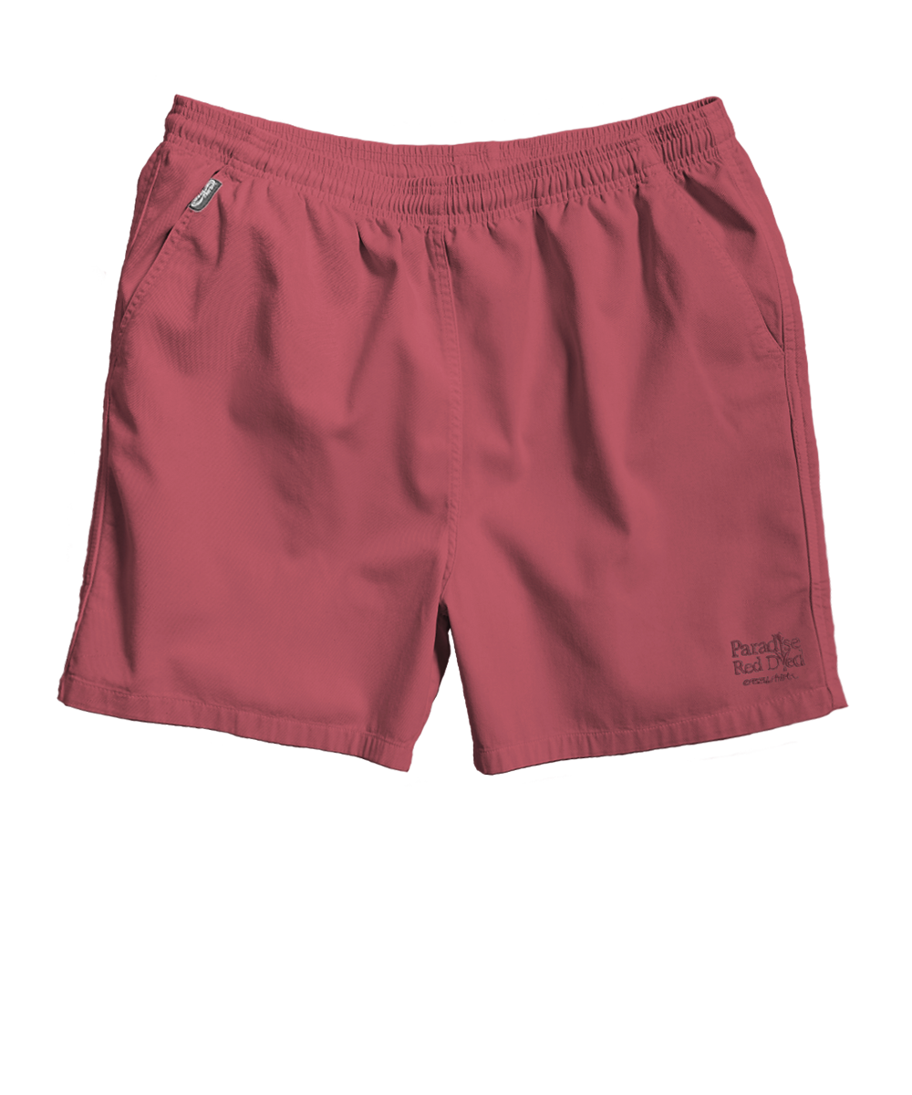 Paradise Red Dyed Crazyshorts® Twill Shorts