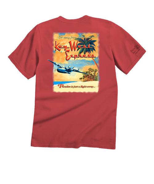 Key West Express - Paradise Red Dyed Short Sleeve Crewneck T-Shirt